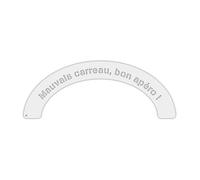 Demi-cercle de Pétanque en bois humoristique Blanc