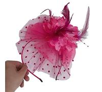 Demi-chapeau à paillettes avec nœud en dentelle pour femme French Hairhoop robe de soirée accessoires de cheveux vintage fête