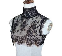 Demi-chemise détachable en dentelle - Faux col - Col froncé - Fausse cape pour poupée ras du cou - Accessoire de robe de mariée