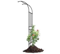 Demi-côté de Treillis de tonnelle de Jardin fixé au Mur, Treillis de pergola en métal Robuste pour Arc de Mariage extérieur pour Plantes grimpantes, Supports de Fleurs(150x240x40CM/4.9x7.9x1.3ft)