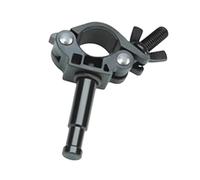 Demi coupleur de serrage en métal sur tube rond pour stroboscopes flashs anneau lumières goujon mâle