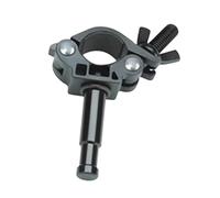 Demi coupleur de serrage en métal sur tube rond pour stroboscopes flashs anneau lumières goujon mâle
