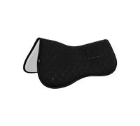 Demi-coussin pour cheval avec dessous en fibre de bambou Acavallo Lycra & Memory Foam Noir M