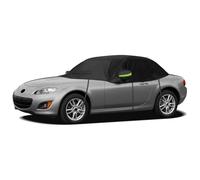 Demi Couverture Bâche Voiture Remplacement pour Mazda MX-5 Miata MK3 NC 2005-2015, Couverture Toit Souple imperméable, Demi Garage avec Sangles Résistant aux UV pour Tous Les Temps, Argent