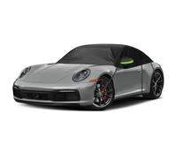 Demi Couverture Bâche Voiture Remplacement pour Porsche 911/996/997 1999-2024, Couverture Toit Souple imperméable, Demi Garage avec Sangles Résistant aux UV pour Tous Les Temps