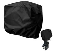 Demi-couverture de moteur hors-bord, 210D Oxford étanche couverture de moteur hors-bord résistante à la lumière, couverture de moteur hors-bord noir 56 x 30 x 40 cm 15-30 HP