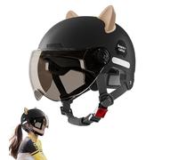 Demi-Couvre-Chef de Moto,Demi-Couvre-Chef | Demi-tête Portable pour Motos,Fournitures de Moto électrique, Chapeaux de Cyclisme Demi-Visage pour Hommes Femmes Fournitures d'équitation pour Adultes