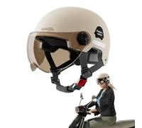 Demi-couvre-chef de moto - Open Face Motorcycle Safety Hat | Moteur de moto avec visière solaire | Boucle Demi-casque de moto | Demi-casque de scooter pour adulte