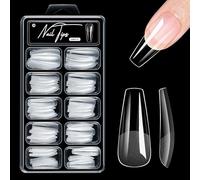 Demi-couvre faux ongles semi-mats pour faux ongles pré-limes à presser pour extensions d'ongles, art DIYS salon