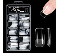 Demi-couvre faux ongles semi-mats pour faux ongles pré-limes à presser pour extensions d'ongles, art DIYS salon