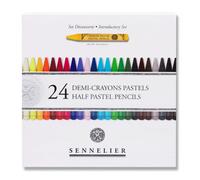 Demi-crayons pastels - Boite de 24 couleurs - 7cm longueur - Sennelier