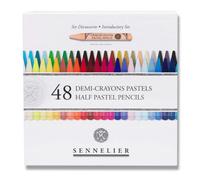 Demi-crayons pastels - Boite de 48 couleurs - 7cm longueur - Sennelier