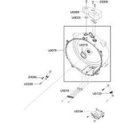 DEMI-CUVE ARRIERE AEGIS-PJT6205 6206.6 U POUR LAVE LINGE SAMSUNG - DC97-15236B