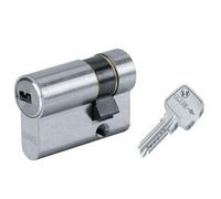 Abus EC-SNP Demi-cylindre débrayable pour portes extérieures/entrées d'appartement 10 x 30 Nickelé Mat