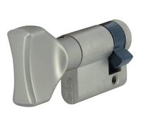 Demi cylindre à bouton - B30 x 10 - R6 - varié - laiton nickelé ISEO CITY