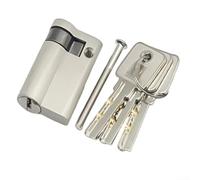 Demi-cylindre de 45 mm 50 mm en laiton pour porte de sécurité pour chambre à coucher, salle de bain, portes intérieures en bois et aluminium avec 3 clés (45 mm)