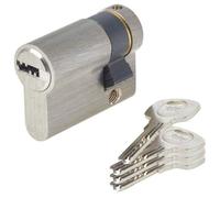 demi-cylindre de serrure - yale - yc1000+ - 30x10 mm - 6 goupilles - 4 clés réversibles - nickelé Nickelé G