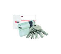 Demi-cylindre ISR6 30x10 5 clés laiton nickelé Iséo