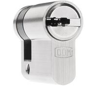 Demi-cylindre ix DAS nickelé mat 30 x 10 mm 3 clés DOM 333H 30X10