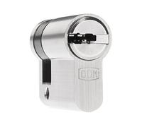 Demi-cylindre ix DAS nickelé mat 30x10mm 3 clés - DOM - 333H 30X10