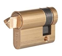 Demi cylindre pompier laitonné 30 x 10 mm Triangle 11 mm sortant Thirard