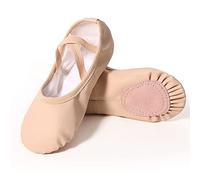 Demi Danse Chaussures 2 Paires De Chaussures Points Girls La Danseuse pour Ballet Enfants Danse Pantoufles Professionnelles Latines Yoga Filles(SkinColor,31)