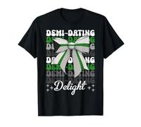 Demi-Dating Delight Funny Demiromantic Pride Flag pour Fille LGBTQ T-Shirt