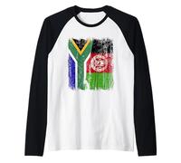 Demi Drapeau Afghan d'Afrique du Sud Afghanistan Manche Raglan