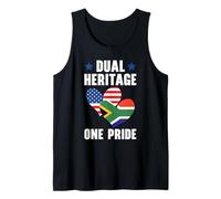 Demi Drapeau Africain moitié américain USA Afrique du Sud Débardeur