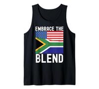 Demi Drapeau Africain moitié américain USA Afrique du Sud Débardeur