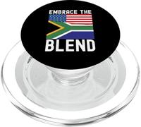 Demi Drapeau Africain moitié américain USA Afrique du Sud PopSockets PopGrip pour MagSafe