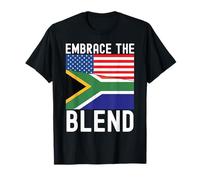 Demi Drapeau Africain moitié américain USA Afrique du Sud T-Shirt