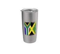 Demi drapeau Afrique du Sud Jamaïque Gobelet isotherme en acier inoxydable double paroi