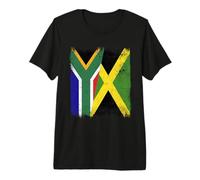 Demi Drapeau Afrique du Sud Jamaïque T-Shirt Haut de Gamme