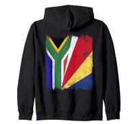 Demi Drapeau Afrique du Sud Seychelles Seychelles Sweat à Capuche