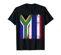 Demi-Drapeau Afrique du Sud Thaïlande Racines thaïlandaises T-Shirt