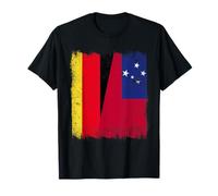 Demi-Drapeau Allemand Samoa Heritage Allemand Samoan T-Shirt