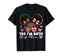 Demi Drapeau Anglais érythréen Angleterre Érythrée pour Enfants Filles T-Shirt Graphique avec Valeur, Homme, Noir, XL