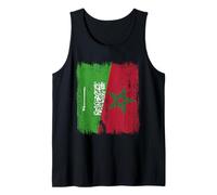 Demi Drapeau Arabie Saoudite marocain Débardeur