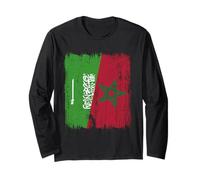 Demi Drapeau Arabie Saoudite marocain Manche Longue