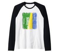 Demi Drapeau Arabie Saoudite ukrainien Manche Raglan