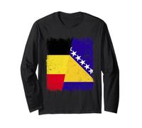 Demi Drapeau Belge Bosnie-Herzégovine Manche Longue