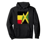 Demi Drapeau Belge jamaïcain Patrimoine jamaïcain Belge Sweat à Capuche