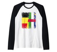 Demi-Drapeau Belgique République Centrafricaine Racines Belges Manche Raglan