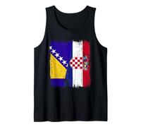 Demi drapeau Bosnie-Herzégovine Croatie Débardeur