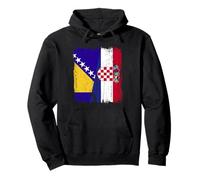 Demi drapeau Bosnie-Herzégovine Croatie Sweat à Capuche