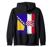 Demi drapeau Bosnie-Herzégovine Croatie Sweat à Capuche