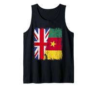 Demi drapeau britannique Cameroun ascendance camerounaise britannique Débardeur