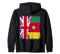 Demi drapeau britannique Cameroun ascendance camerounaise britannique Sweat à Capuche