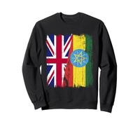 Demi-drapeau britannique Ethiopie Racines éthiopiennes britanniques Sweatshirt